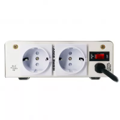 Stabilizator tensiune 600W 230V cu 2 iesiri Schuko si sinusoidala pura + ecran LCD si cleme prindere in perete, TED Electric TED000057