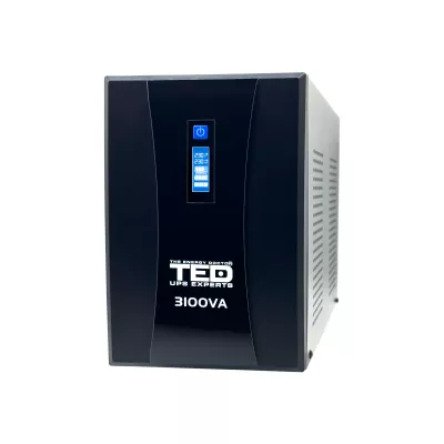 UPS 3100VA 1800W cu Stabilizator si Management, 3x Schuko, Ecran LCD si 4x Acumulator 12V 9Ah, TED Electric
