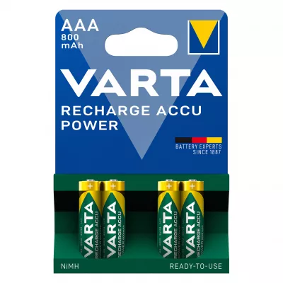 Baterie Reincarcabila Varta AAA LR3 Acumulatori Preincarcati Ni-MH 1.2V 800mAh Blister 4