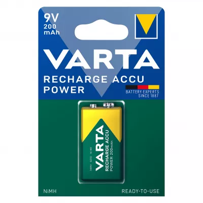 Varta Acumulator 9V 200mAh Preincarcat Ni-MH 6LR61 6LF22
