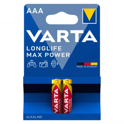 Baterii Alcaline AAA LR3 1.5V Varta Max Power Blister 2