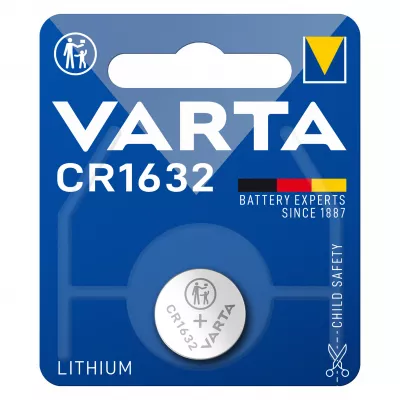 Baterie Litiu 3V CR1632 137mAh, Dimensiuni 16 x 3.2 mm Varta Blister 1