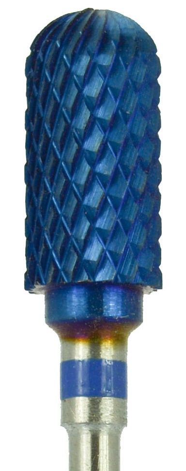 Cap Pentru Freza De Unghii - Cilindru Rotunjit D6M Din Tungsten Albastru AGD6MB2T - AMI GEL