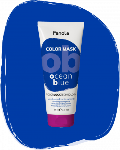 Masca Coloranta Hranitoare cu Pigment Albastru Intens - Color Mask Ocean Blue 200ml - Fanola