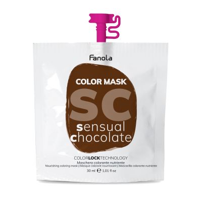 Masca Coloranta Hranitoare cu Pigment Ciocolatiu Intens - Color Mask Sensual Chocolate 30ml - Fanola