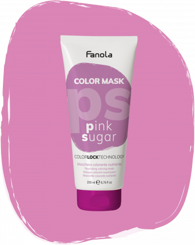 Masca Coloranta Hranitoare cu Pigment Roz Intens - Color Mask Pink Sugar 200ml - Fanola