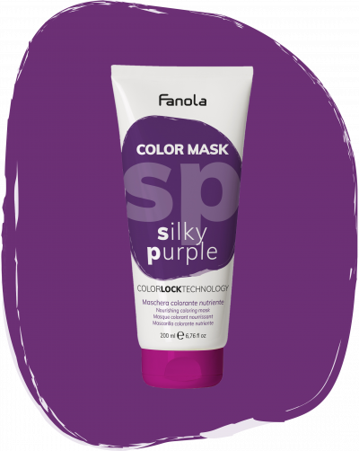 Masca Coloranta Hranitoare cu Pigment Violet Intens - Color Mask Silky Purple 200ml - Fanola