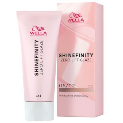 Vopsea de Par Demi-permanenta – Shinefinity Zero Lift Glaze 06/02 Blond Natural Mat Inchis 60ml – Wella