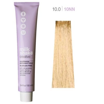 Vopsea de Par Permanenta - Creative Conditioning Permanent Colour 10.0/10NN Blond Platinat Foarte Deschis - Milk Shake