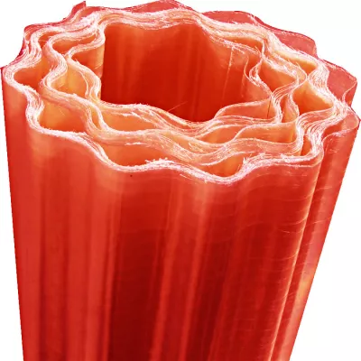 Acoperis ondulat din fibra de sticla, rosu, lungime 40 m, latime 1 m, 40 m2/rola