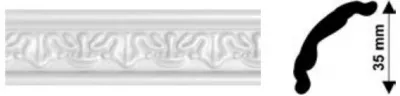 Bagheta decorativa polistiren, PPO-AM04-08, alb, 2000 x 35 x 35 mm, 120 bucati/bax