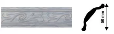 Bagheta decorativa polistiren, PPO-CM13-06, beige deschis, 2000 x 50 x 50 mm, 100 bucati/bax