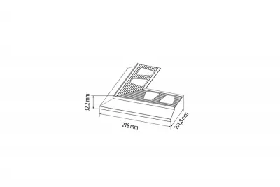 Coltar+2 imbinatii pentru profil picurator balcon din aluminiu MARO, RAL 8019