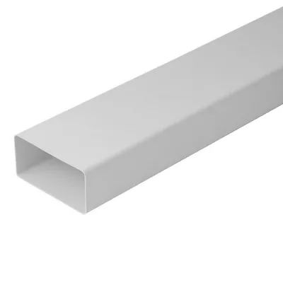 Conducta rectangulara ventilatie, PVC, alb, 110 x 55 mm, L 1000 mm