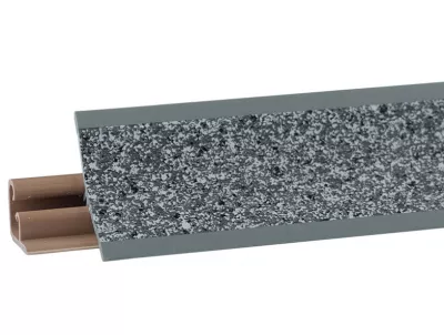 Plinta blat bucatarie, PVC, PP23-0-639, dark granite, 3000 x 23 x 23 mm