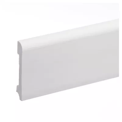 Plinta parchet compactpolimer Elegance, PC-LPC-011, alb, 2440 x 78 x 13 mm