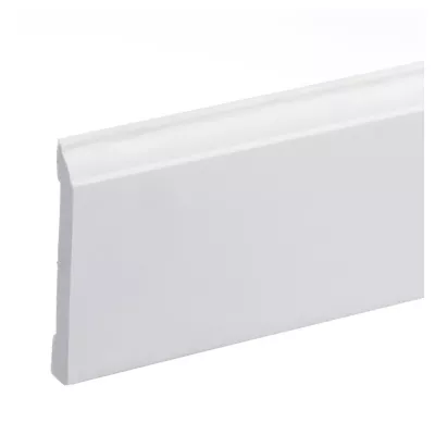 Plinta parchet compactpolimer Elegance, PC-LPC-015, alb, 2440 x 81 x 11 mm