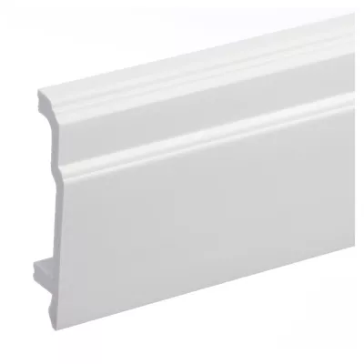 Plinta parchet compactpolimer Elegance, PC-LPC-026, alb, 2440 x 103 x 22 mm