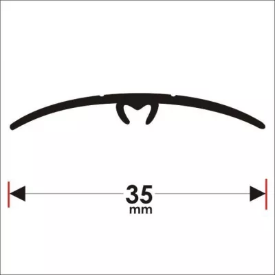 Profile de trecere - Profil aluminiu de trecere, cu surub ascuns, PM51949, olive, 900 x 35 mm, profiline.ro