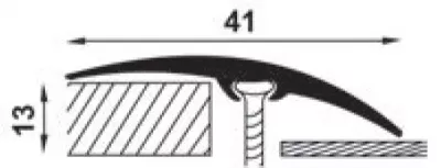 Profile de trecere - Profil aluminiu de trecere, cu surub ascuns, PM72028, gri caffe, 900 x 41 mm, profiline.ro