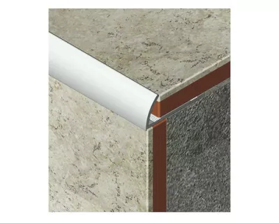 Profile protectie colt - Profil aluminiu pentru colt exterior pentru gresie si faianta, PM36100A-C, natur, 10 mm, 2.5 m, profiline.ro