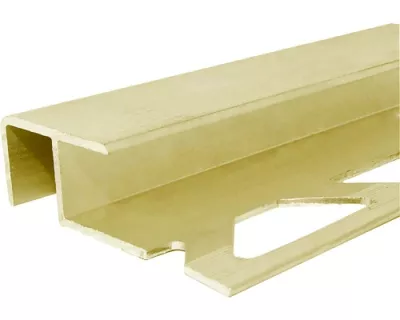 Profile treapta - Profil aluminiu pentru treapta gresie , tip Z Mare, PM350032A, auriu, 10 / 12 mm, 2.5 m, profiline.ro