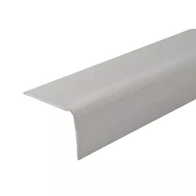 Profil aluminiu pentru treapta, PM66471-N, negaurit, argintiu, 2700 x 40 x 25 mm