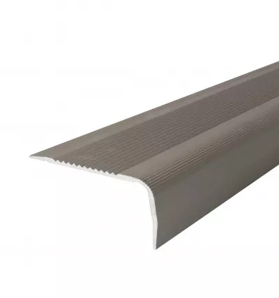 Profil aluminiu pentru treapta, PM66479-N, negaurit, olive, 2700 x 40 x 25 mm