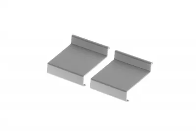 Profile picuratoare - Set 2 imbinatii pentru profil picurator balcon din aluminiu GRI PRAFUIT, RAL 7037, profiline.ro