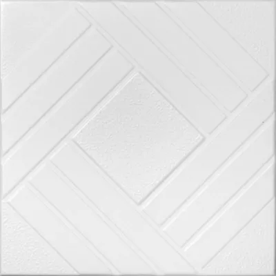 Tavane decorative - Tavan fals decorativ, polistiren extrudat, model 25, alb, 50 x 50 x 0.3 cm 26 m2/pachet, profiline.ro