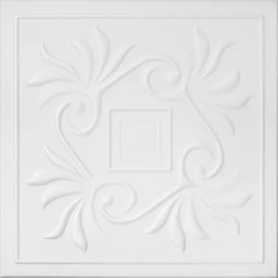 Tavan fals decorativ, polistiren extrudat, model 59, alb, 50 x 50 x 0.3 cm, 28m2/cutie