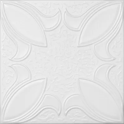 Tavan fals decorativ, polistiren extrudat, model 57, alb, 50 x 50 x 0.3 cm, 26m2/cutie