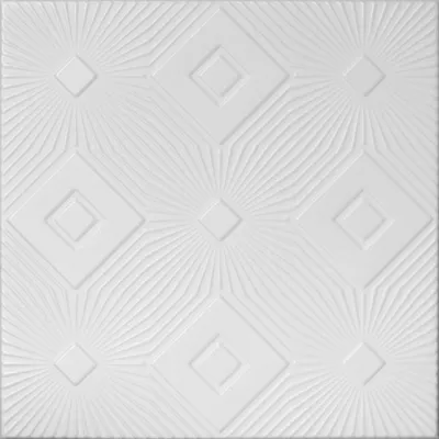 Tavane decorative - Tavan fals decorativ, polistiren extrudat, model 83, alb, 50 x 50 x 0.3 cm, 30m2/cutie, profiline.ro