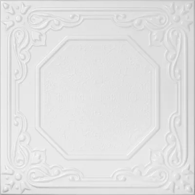 Tavane decorative - Tavan fals decorativ, polistiren extrudat, model 68, alb, 50 x 50 x 0.3 cm, 28m2/cutie, profiline.ro