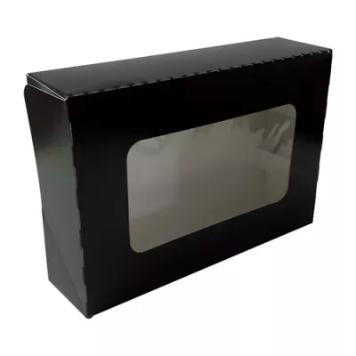 Cutii negre cu fereastra 17x12x5cm 15Buc/Set