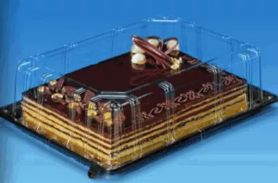 Platou prajituri cu capac 33x23x6cm 10buc/set