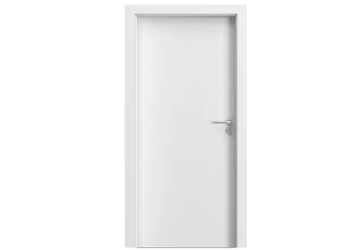 Foaie de ușă de interior cu finisaj sintetic, alba, Porta Decor, model plină, Norma Poloneza (H0 - 2060 mm) 
