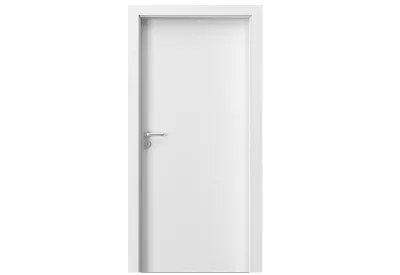 Foaie de ușă de interior cu finisaj sintetic, alba, Porta Decor, model plină, Norma Poloneza (H0 - 2060 mm) 