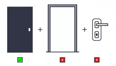 Foaie de ușă de interior cu finisaj sintetic, Line B1,albă, Norma Poloneza (H0 - 2060 mm)