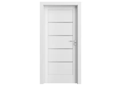 UȘI ÎN STOC - Foaie de ușă de interior cu finisaj sintetic, porta decor albă, Verte Home G4, Norma Ceha (H0 - 2020 mm) 60 Interior stanga - balamale pe partea stanga, raveli.ro