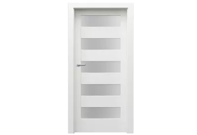 Foaie de ușă de interior cu finisaj sintetic, wenge alb, Verte Home C5, Norma Poloneza (H0 - 2060 mm) 
