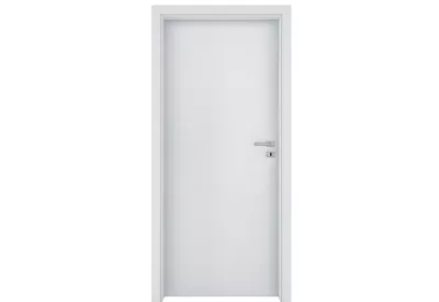 Foaie de ușă de interior cu finisaj sintetic, Norma Decor model plină, 60/ 70/ 80 cm, deschidere dreapta, alb B134