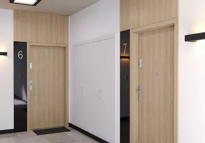 UȘI DE INTRARE ÎN APARTAMENT - Foaie de usa  de intrare în apartament Extreme, cu aplicații model 1, raveli.ro