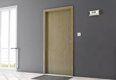 Foaie de usa  de intrare în apartament Granit, cu aplicații model 3