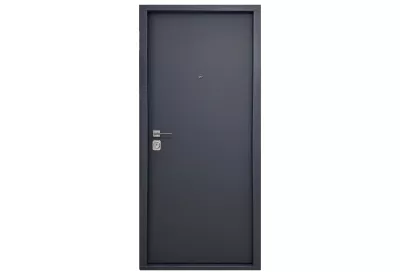 Ușă de intrare în apartament metalică, Pocket Bella, 80 stânga, antracit pe exterior și albă pe interior