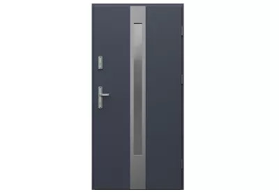 UȘI ÎN STOC - Ușă de intrare în casă (exterior) Porta Doors, STEEL SAFE C, 90 cm, Antracit , raveli.ro