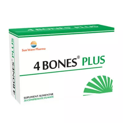 4 Bones Plus, 30 comprimate filmate, Sun Wave