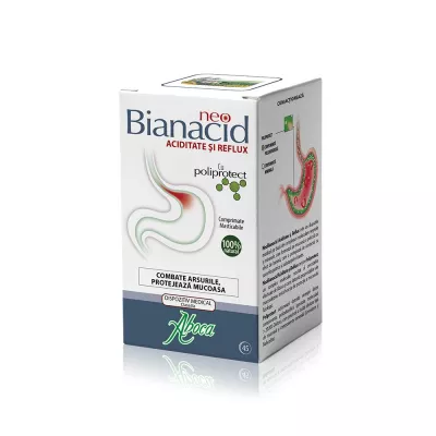 NeoBianacid pentru aciditate si reflux, 45 comprimate, Aboca