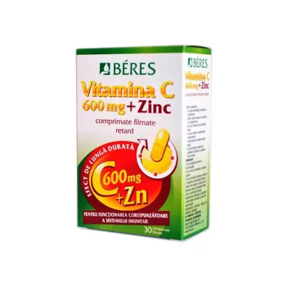 BERES Vitamina C 600mg+Zn x30cp.film.ret