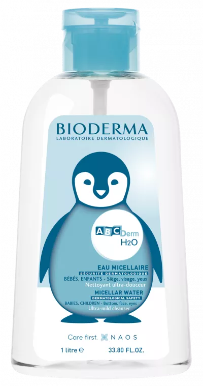 BIODERMA ABCderm H2O solutie micelara 1000ml pompa inversa